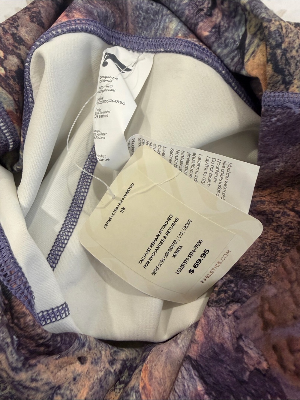 NWT Fabletics Define Ultra High Waisted Size 7/8 L - Picture 3 of 5